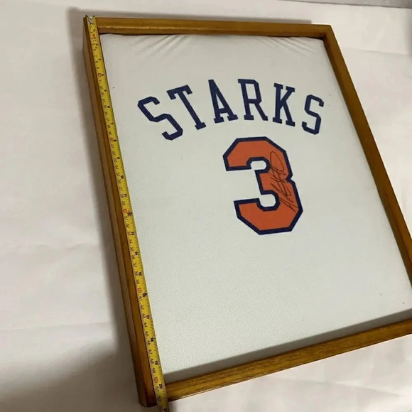 John Starks Signed New York Knicks Home Jersey , 1994 NBA frame it. - Picture 4 of 9